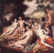 CORNELIS VAN HAARLEM The Wedding of Peleus and Thetis (detail) sd oil painting on canvas